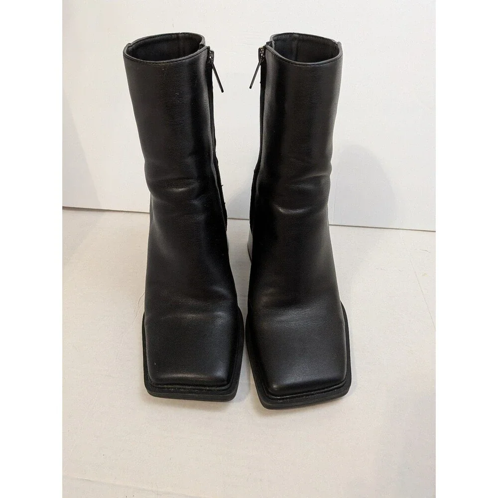 Circus NY Sam Edelman Layla Boots Size 8.5 Square Toe Block Heel Ankle Boots - Picture 2 of 12